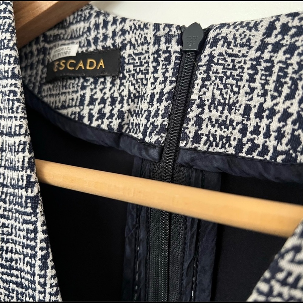 Escada Short Sleeve Glen Check Sheath Dress - Picture 5 of 8